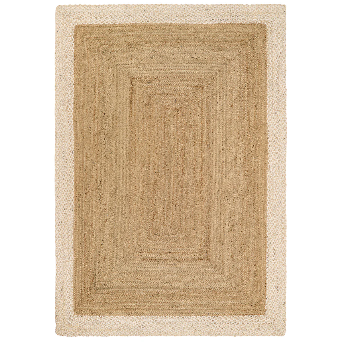 Jute Border Natural White