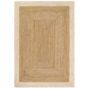 Jute Border Natural White
