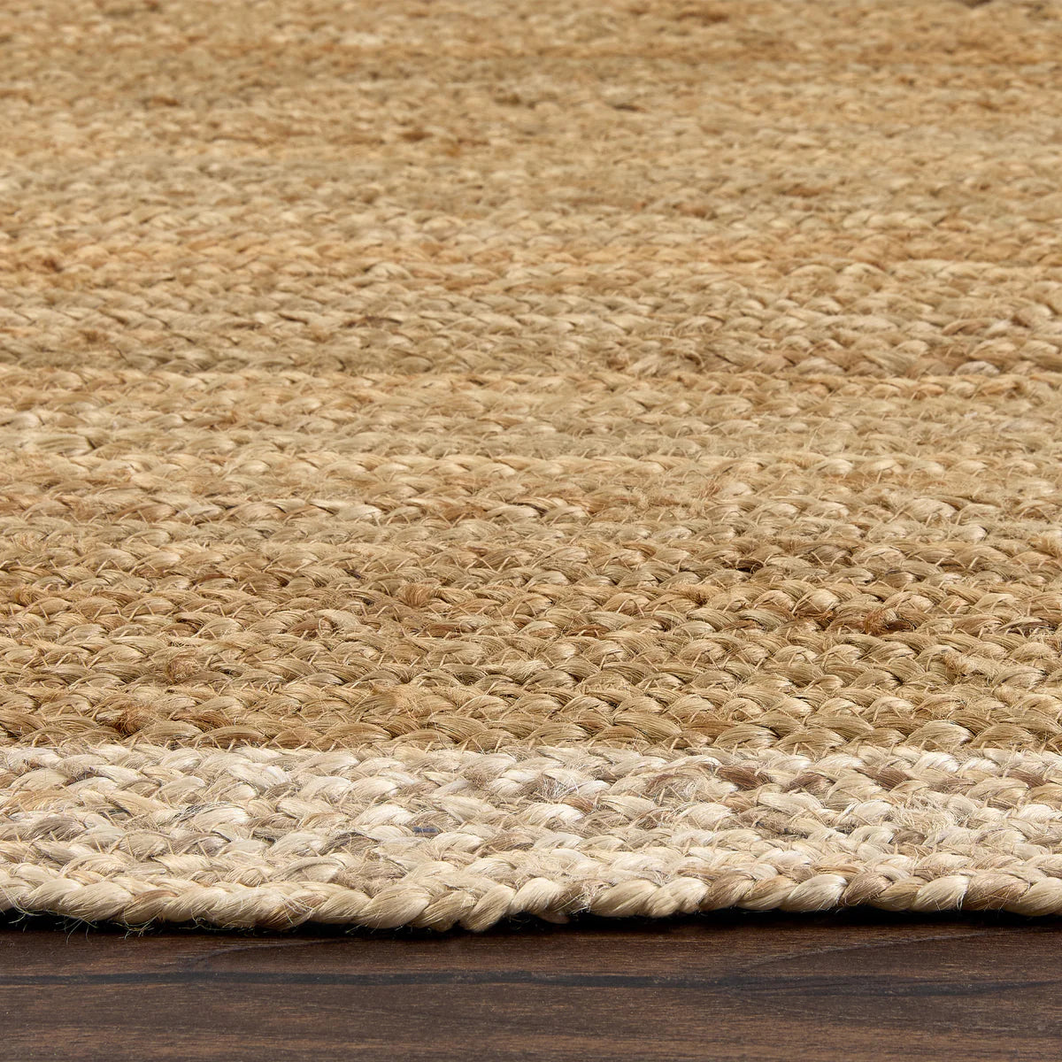 Jute Border Natural White
