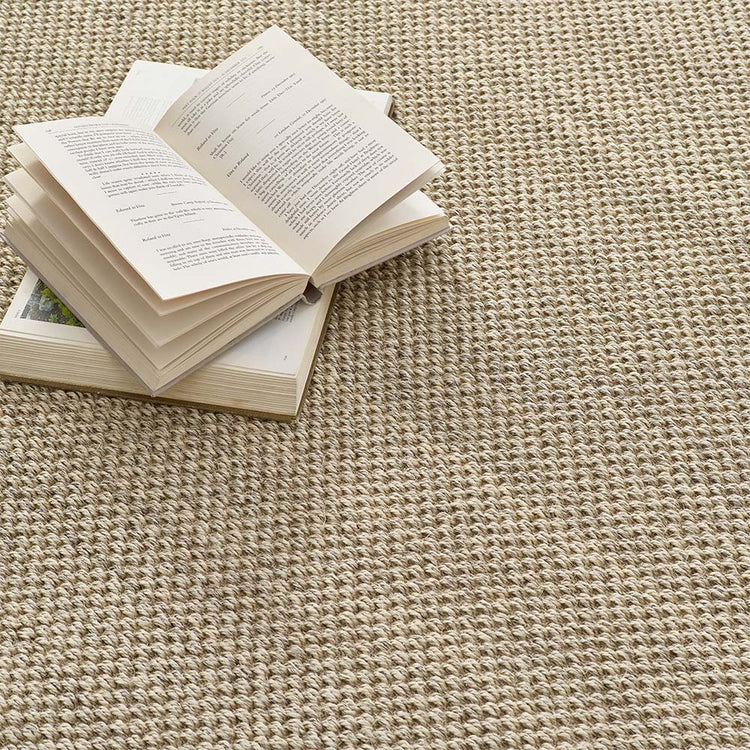 Sisal Weave Light Beige with Sand Border