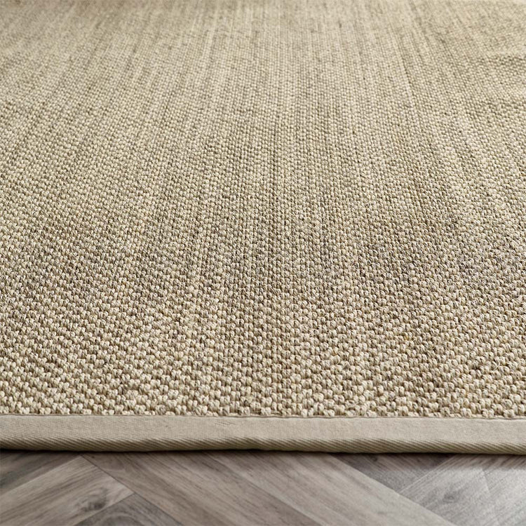 Sisal Weave Light Beige with Sand Border